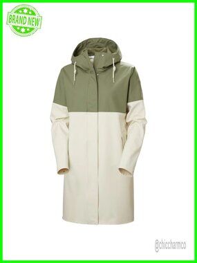 Women's Waterproof PU Raincoat Full Stretch YKK Zip Hooded Rain Coat